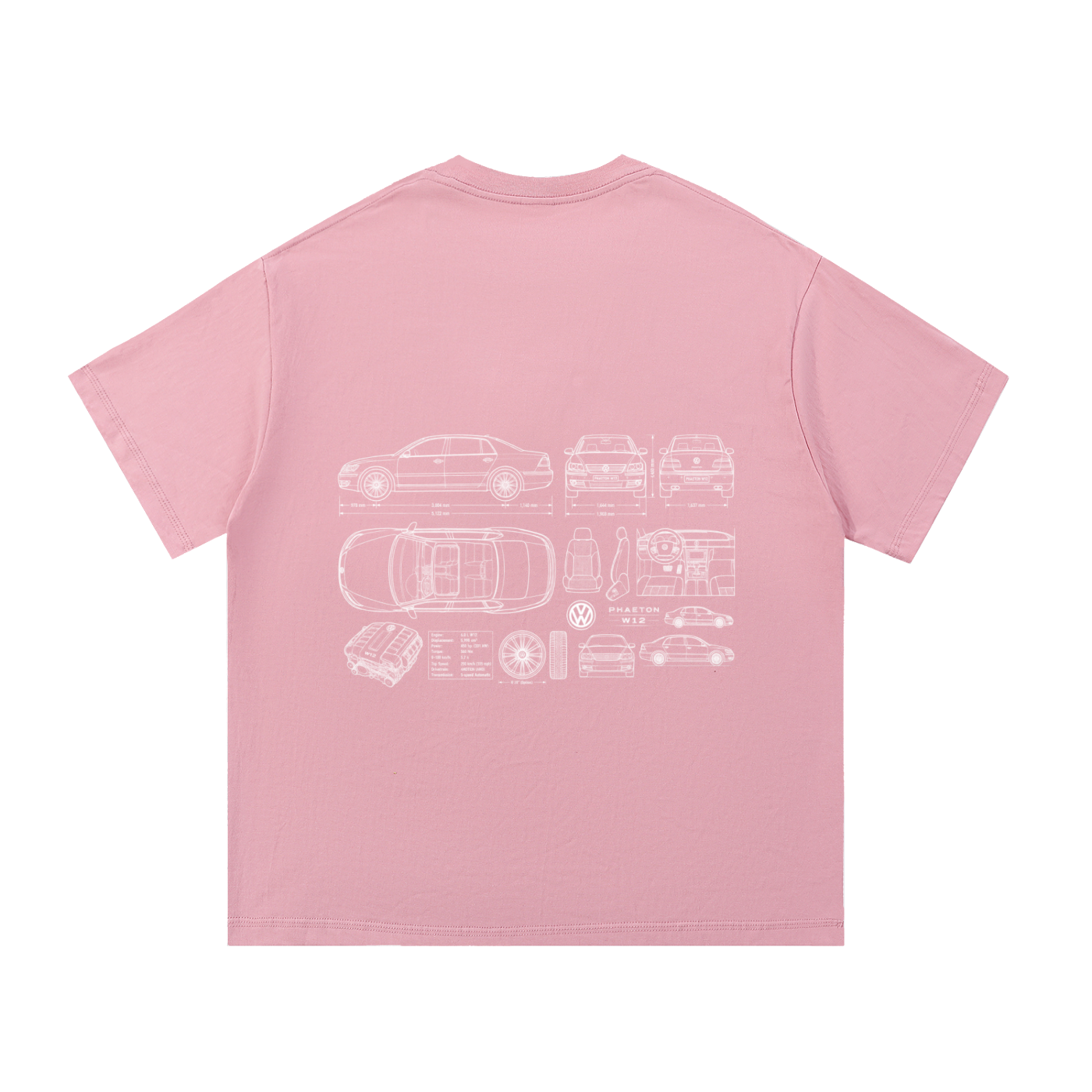 Volkswagen Phaeton Blueprint Cotton T-Shirt