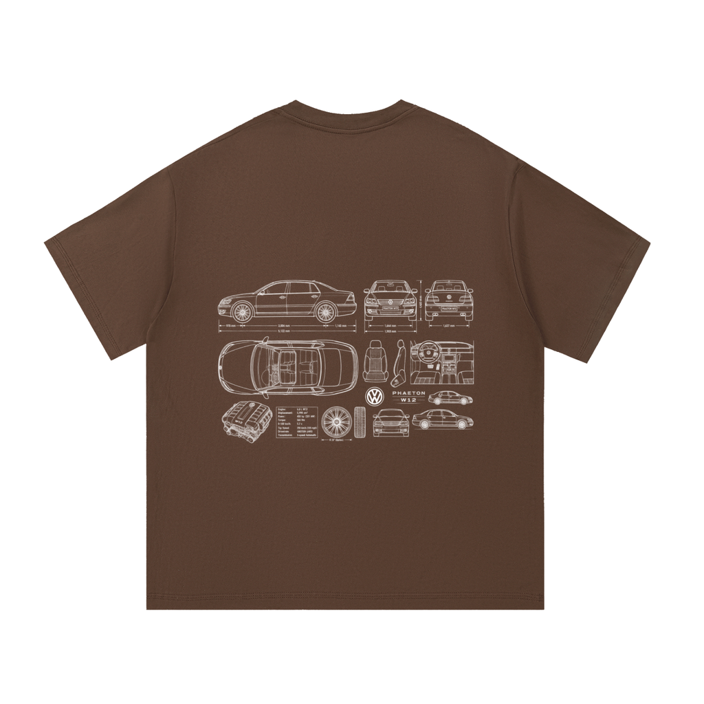 Volkswagen Phaeton Blueprint Cotton T-Shirt