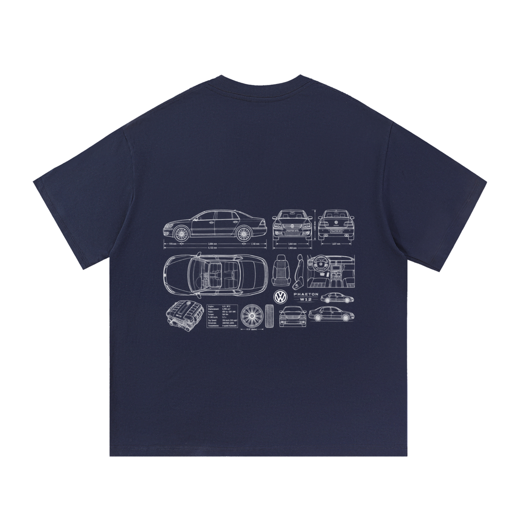 Volkswagen Phaeton Blueprint Cotton T-Shirt