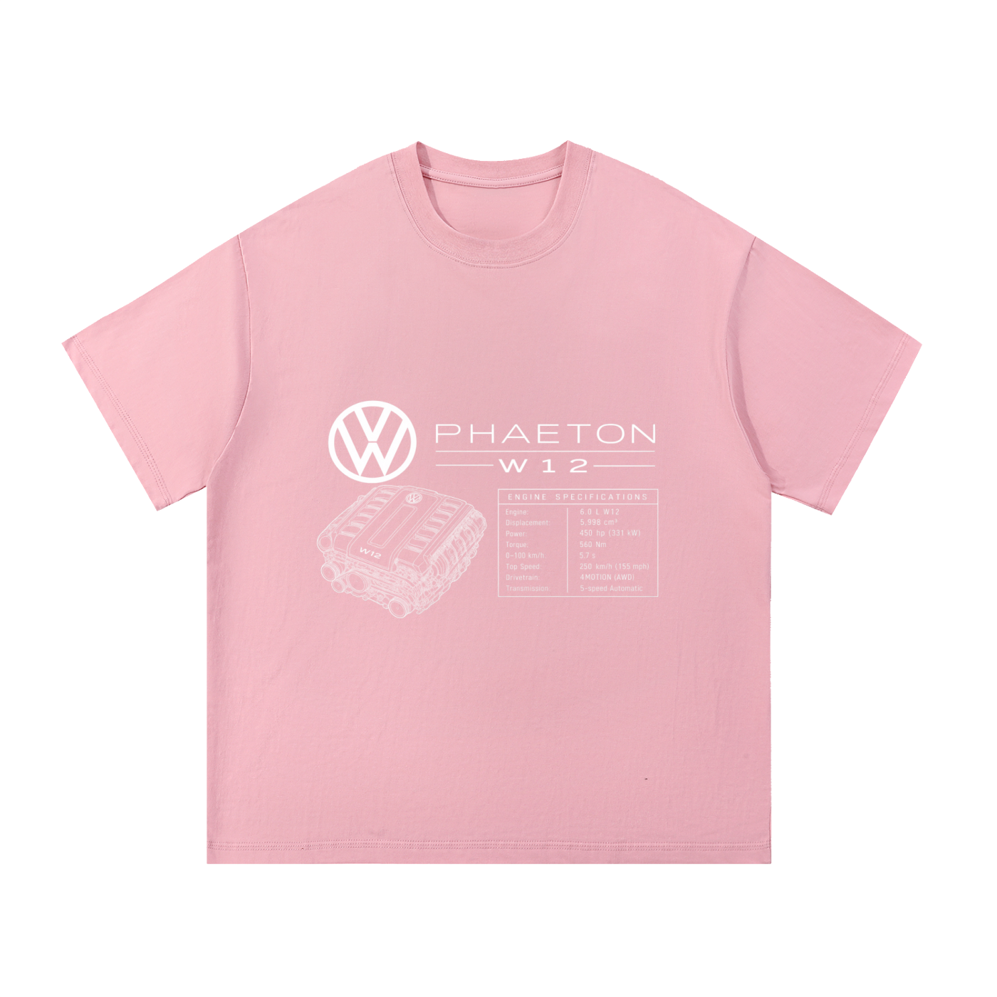 Volkswagen Phaeton Blueprint Cotton T-Shirt