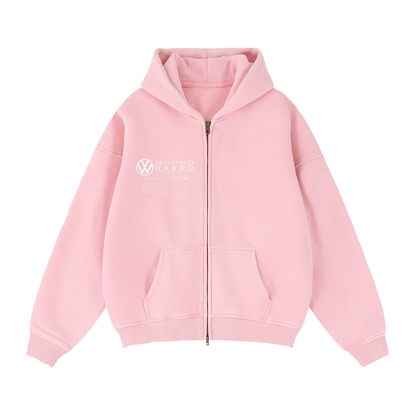Volkswagen Nardo Blueprint Zip-Through Boxy Fleece Hoodie