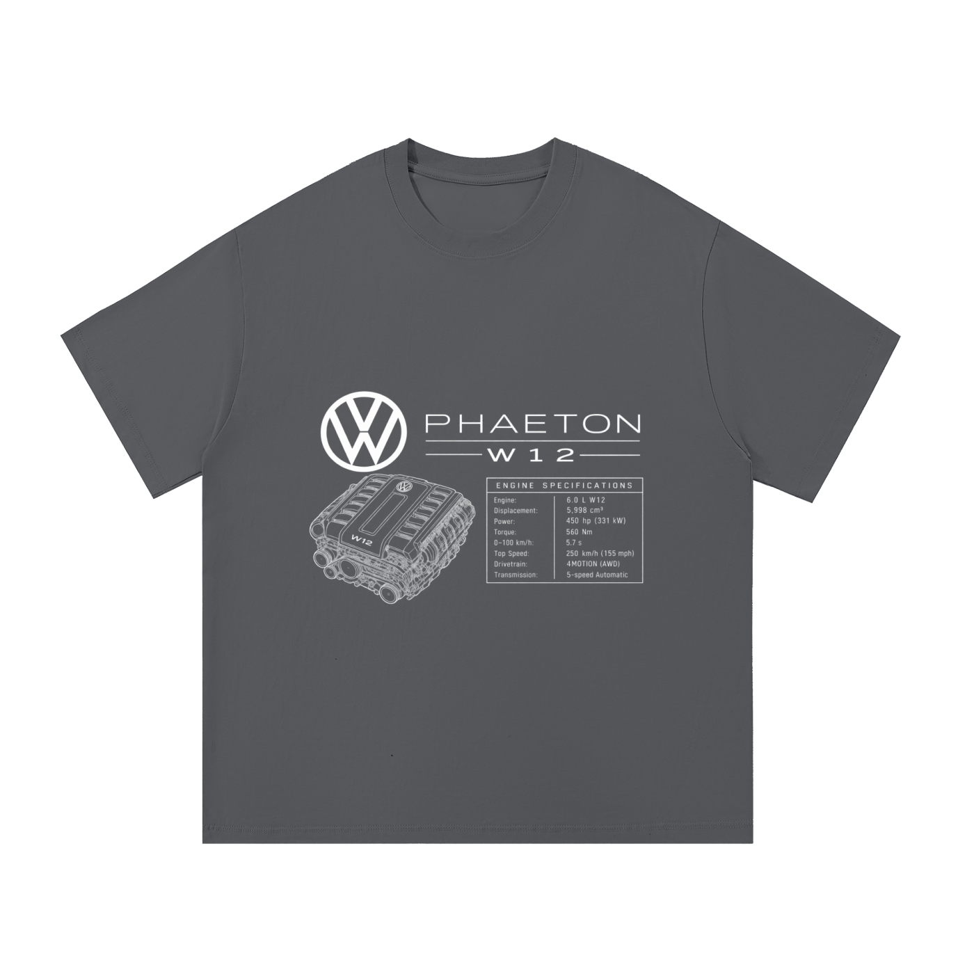 Volkswagen Phaeton Blueprint Cotton T-Shirt