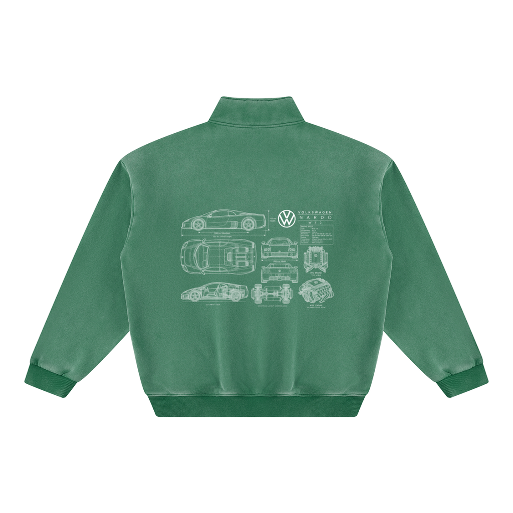 Volkswagen Nardo Blueprint Vintage Wash Fleece Sweatshirt