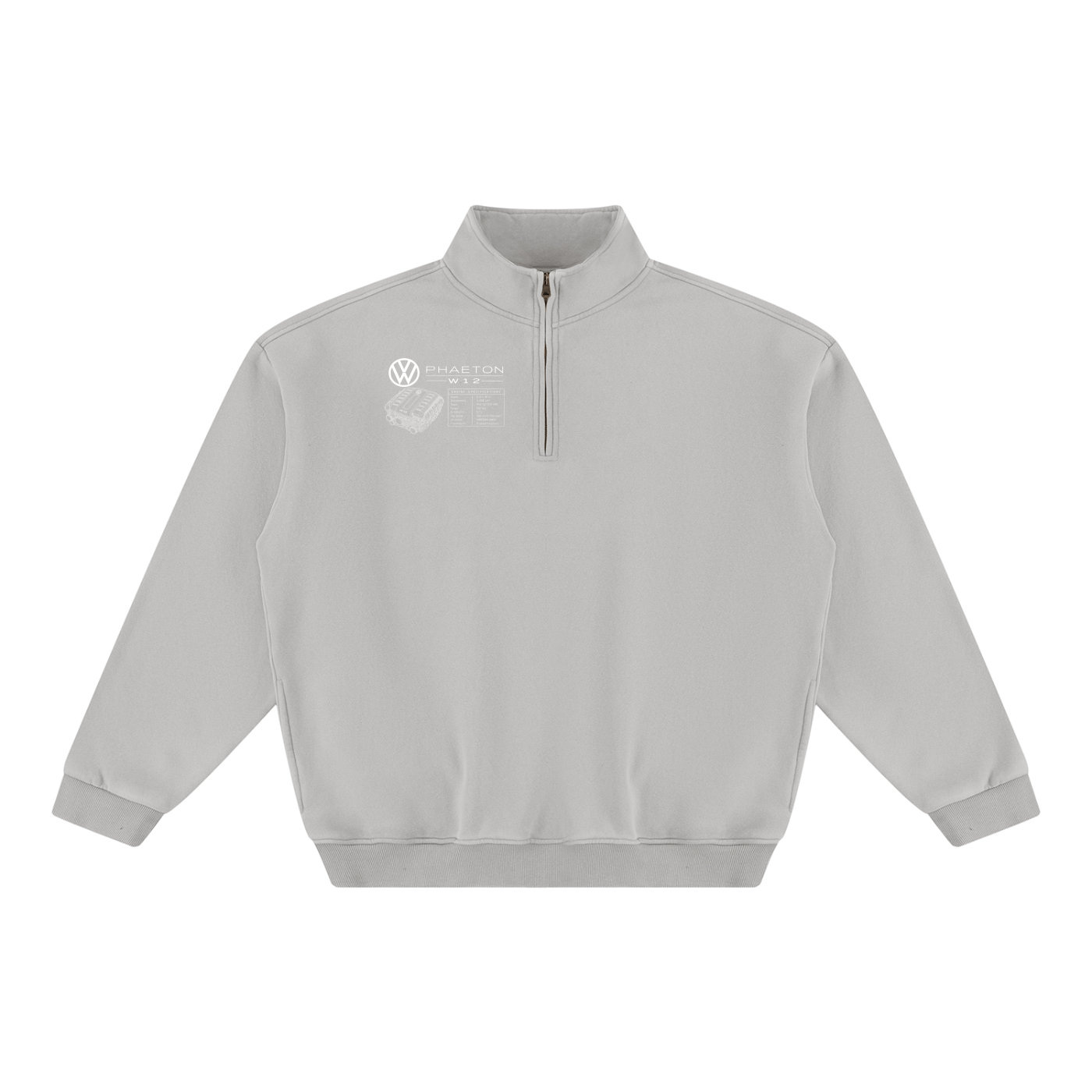 Volkswagen Phaeton Blueprint Unisex Vintage Wash Fleece Sweatshirt